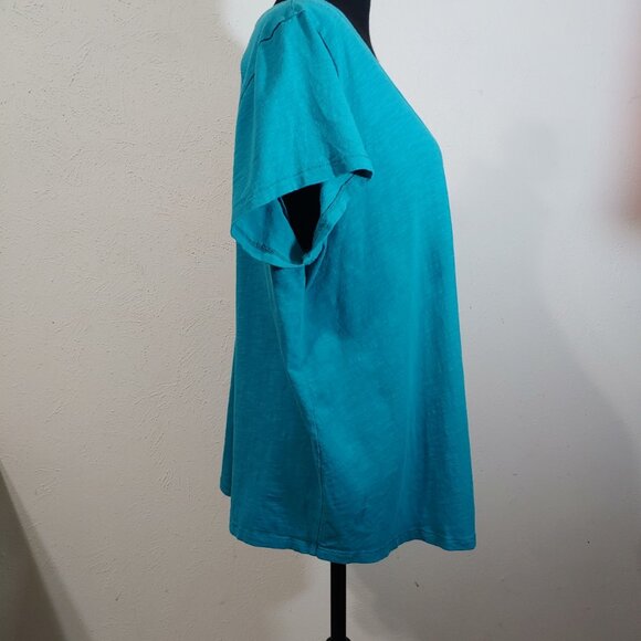 Eileen Fisher V Neck T Shirts Organic Cotton Short Sleeve Women XL Set of 2 - Picture 3 of 12